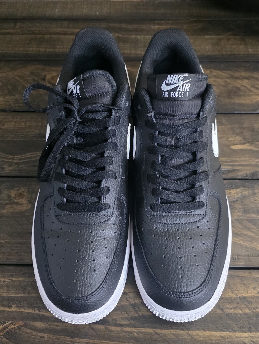 Nike Air Force 1 Low Black with White Swoosh